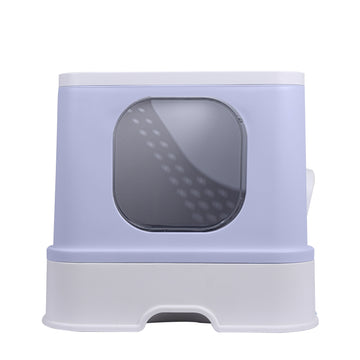 PaWz Cat Litter Box Fully Enclosed Toilet Trapping Odor Control Basin Purple PaWz
